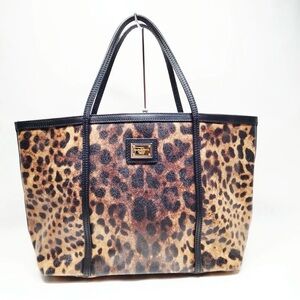 Dolce & Gabbana Leopard Print Crespo Laptop Tote